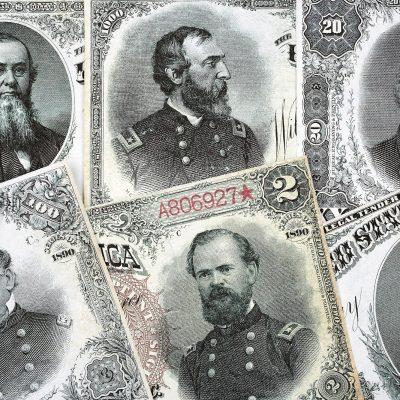 US Treasury Notes - USA currency issued in 1890